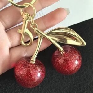 Red Cherries keychain / Bag charm